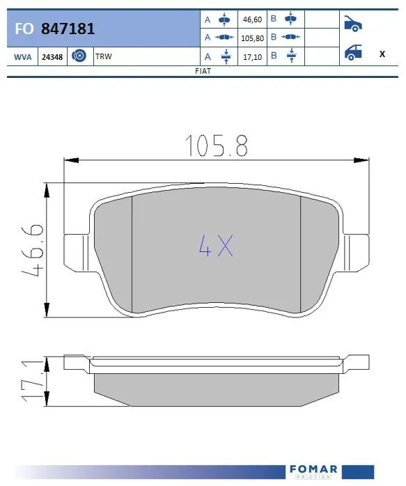 Brake Pad Set, disc brake